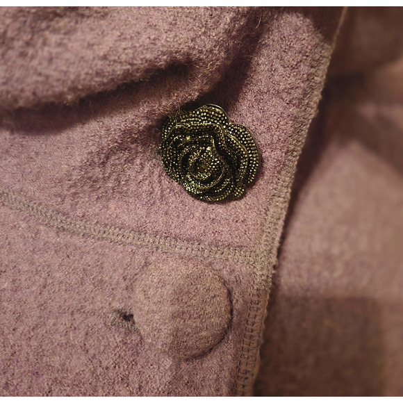 Vintage Sandro Wool Dark Grey Swing Jacket XL - Picture 4 of 16